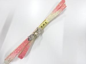 未使用品　正絹　パール帯留め　佐賀錦帯締め